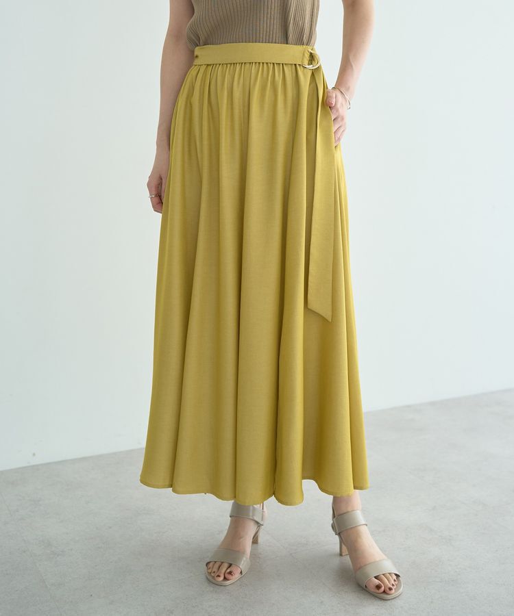 YECCA VECCA「ベルトデザインマーメイドスカート」|スカート|Yellow