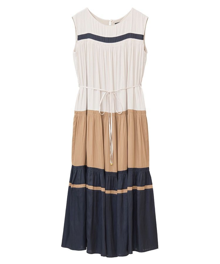 YECCA VECCA「マルチカラーギャザーワンピース」|ワンピース|