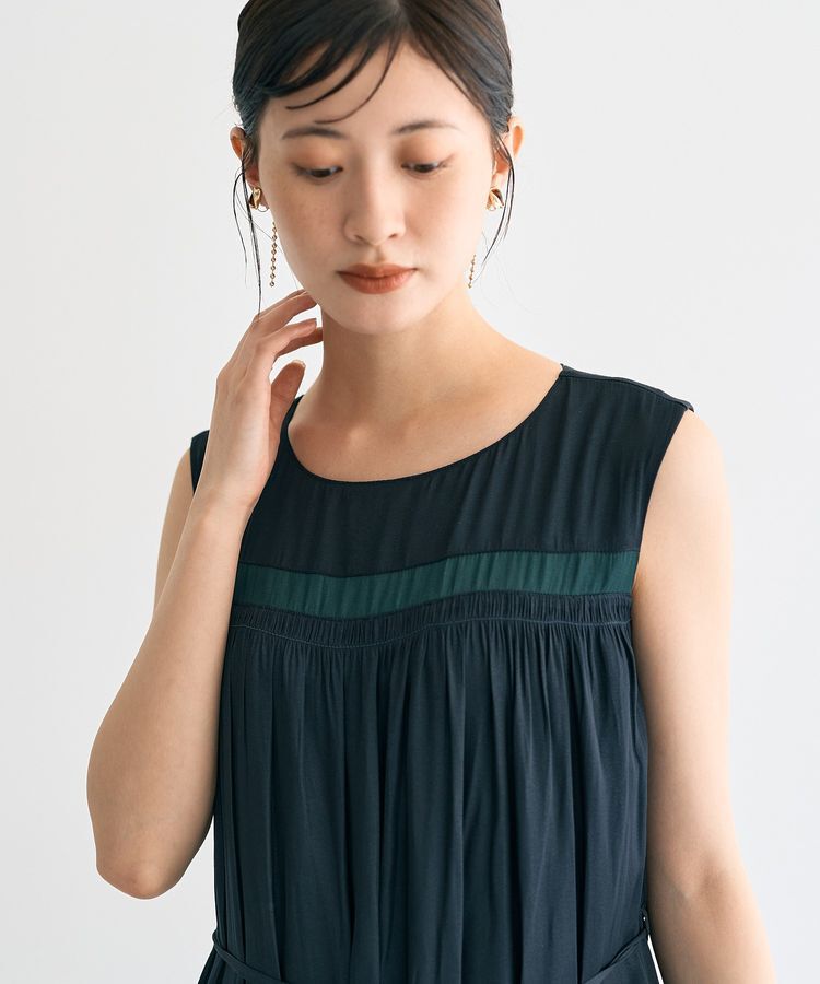 YECCA VECCA「マルチカラーギャザーワンピース」|ワンピース|