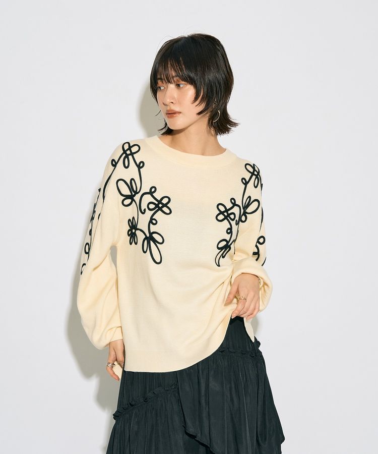 Editt by YECCA VECCA「【archive】コード刺繍ニット」|ニット・セーター|