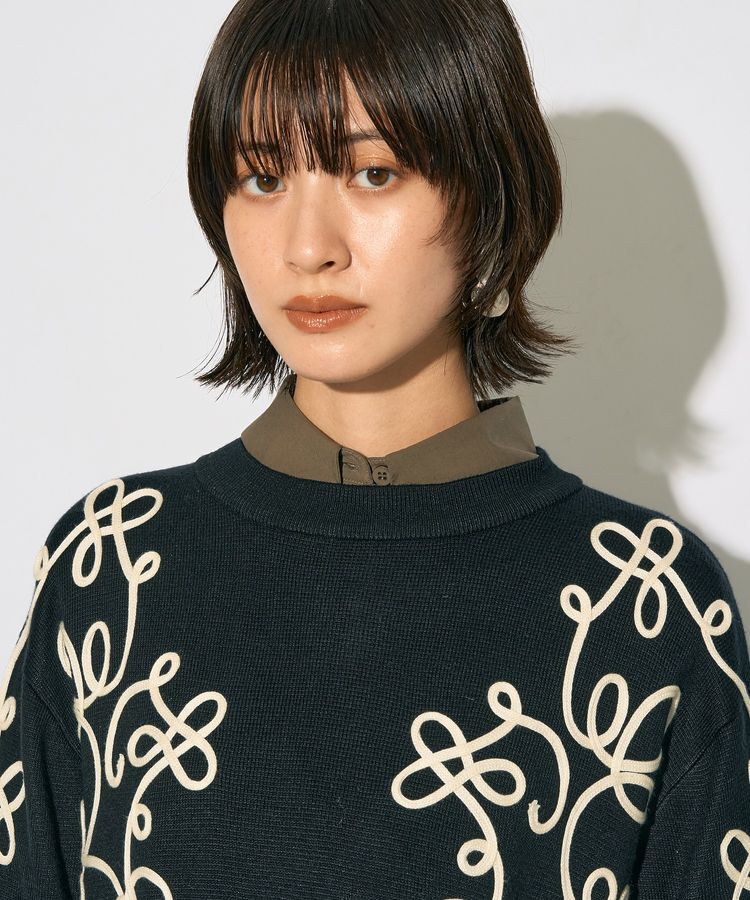 Editt by YECCA VECCA「【archive】コード刺繍ニット」|ニット・セーター|