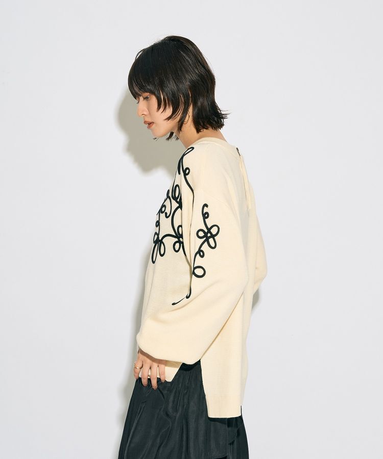 Editt by YECCA VECCA「【archive】コード刺繍ニット」|ニット・セーター|