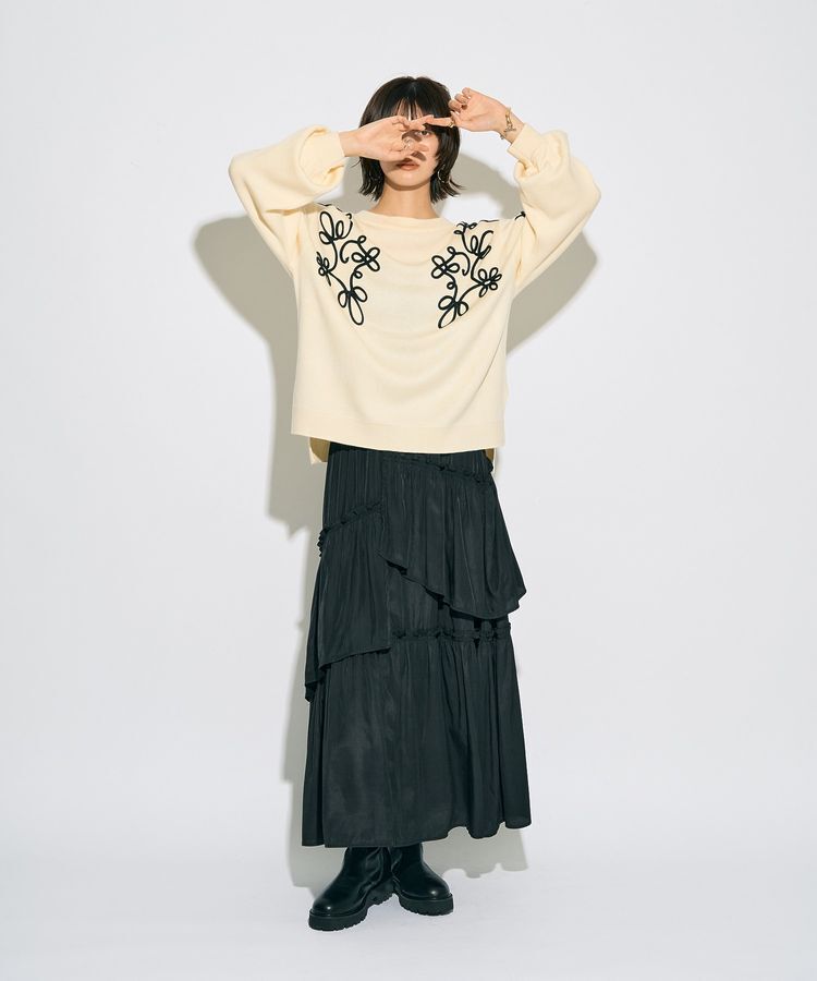 Editt by YECCA VECCA「【archive】コード刺繍ニット」|ニット・セーター|