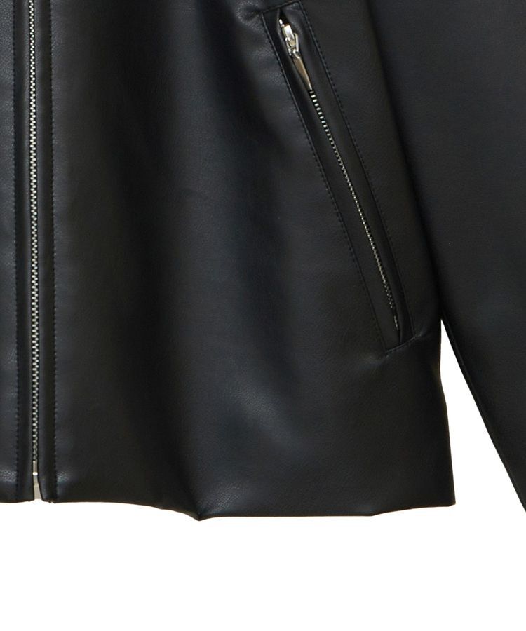 YECCA VECCA「ノーカラーライダースジャケット」|テーラードジャケット|