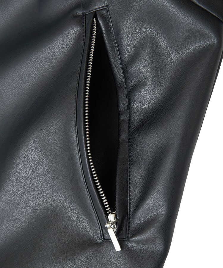 YECCA VECCA「ノーカラーライダースジャケット」|テーラードジャケット|