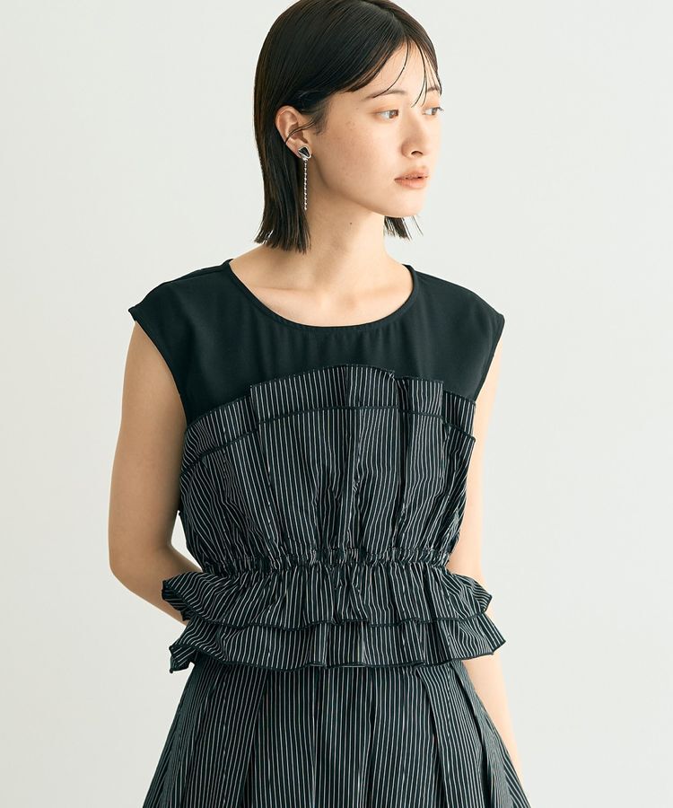 YECCA VECCA「ビスチェドッキングブラウス」|シャツ・ブラウス|Stripe