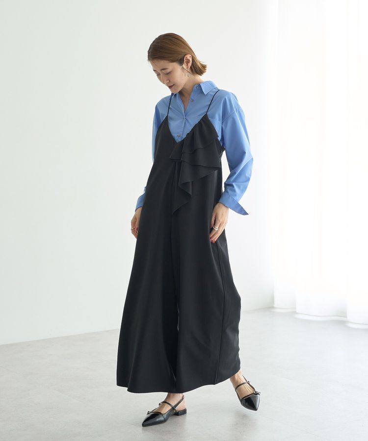 YECCA VECCA「ラッフルキャミオールインワン」|オールインワン|