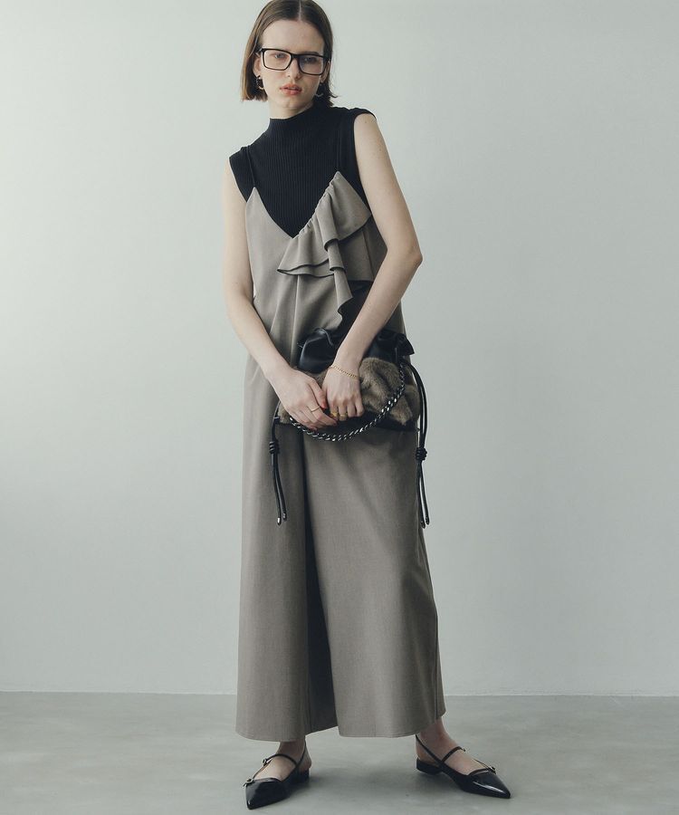 YECCA VECCA「ラッフルキャミオールインワン」|オールインワン|