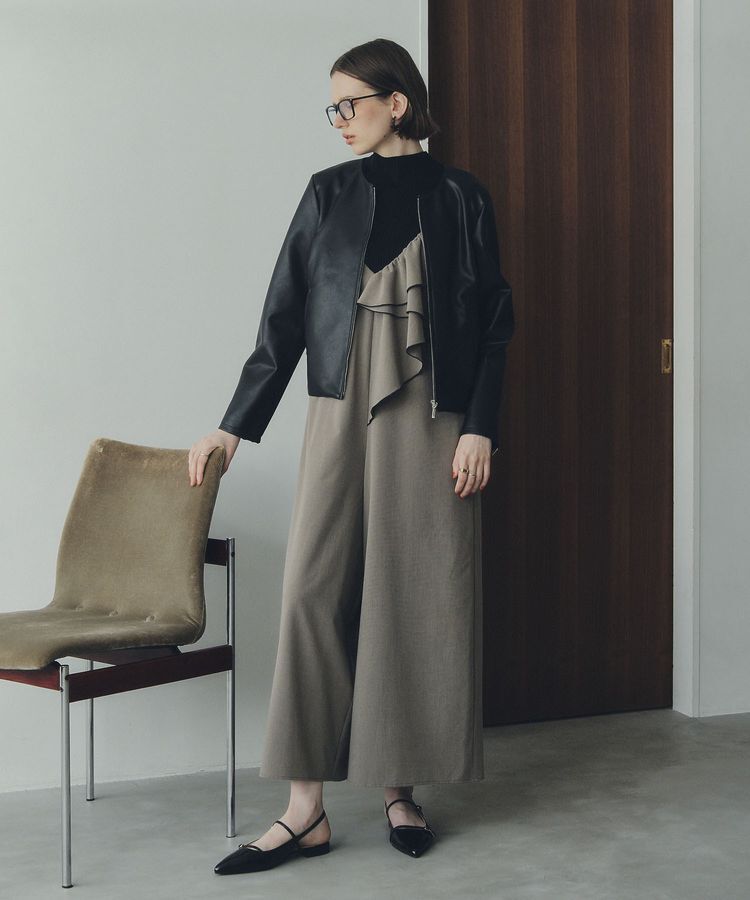 YECCA VECCA「ラッフルキャミオールインワン」|オールインワン|