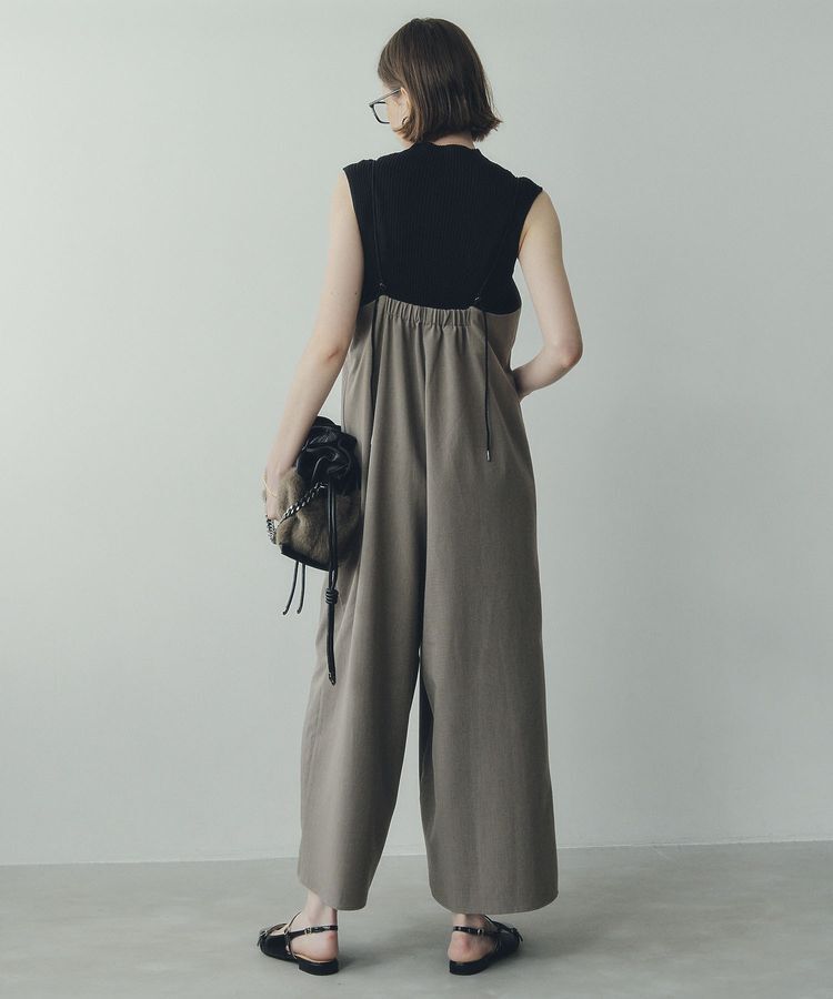 YECCA VECCA「ラッフルキャミオールインワン」|オールインワン|