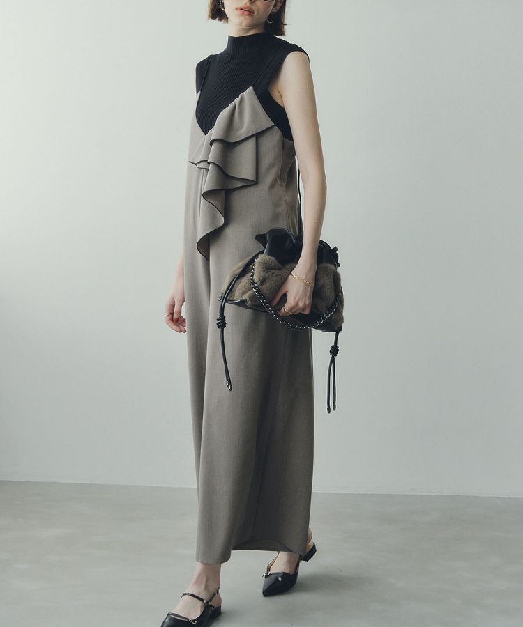 YECCA VECCA「ラッフルキャミオールインワン」|オールインワン|