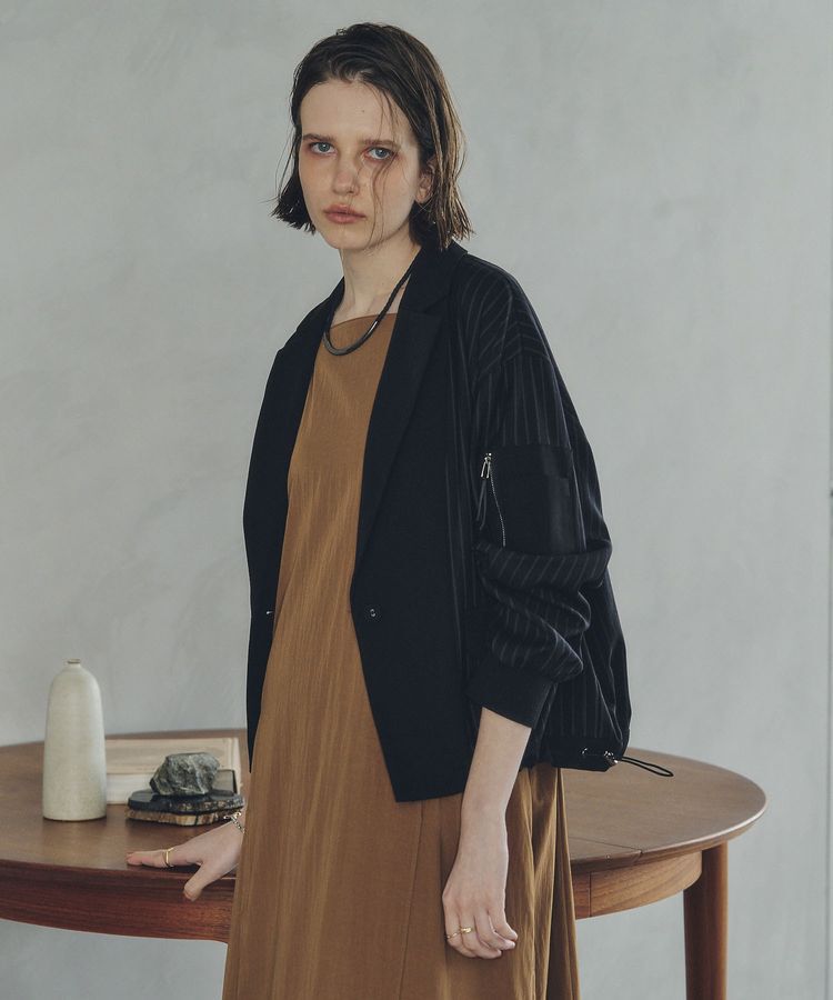 Editt by YECCA VECCA「MA-1風デザインジャケット」|テーラードジャケット|