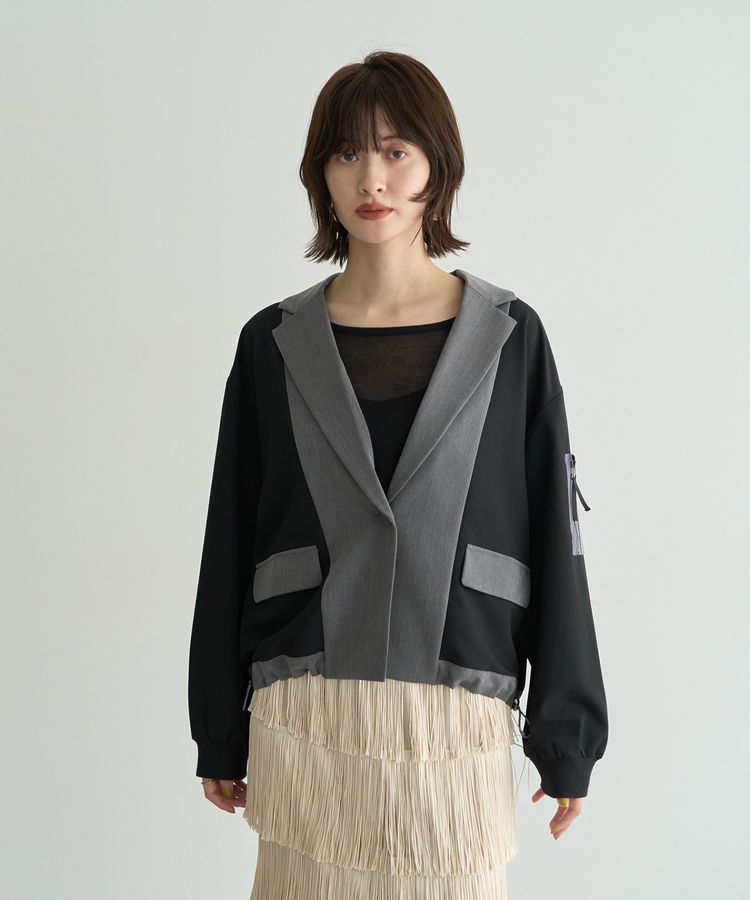 Editt by YECCA VECCA「MA-1風デザインジャケット」|テーラードジャケット|