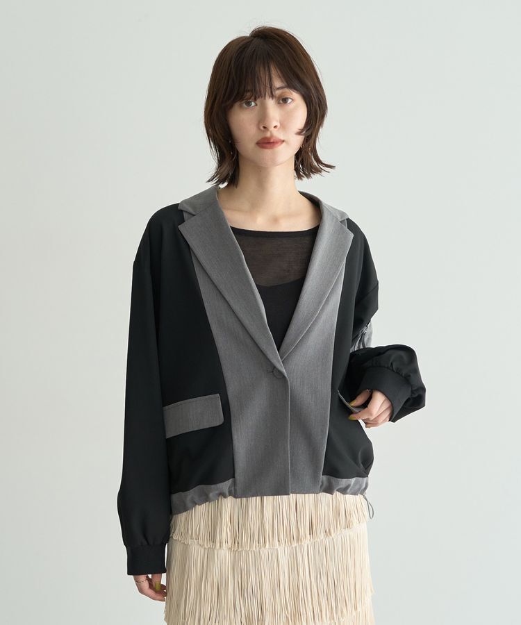 Editt by YECCA VECCA「MA-1風デザインジャケット」|テーラードジャケット|