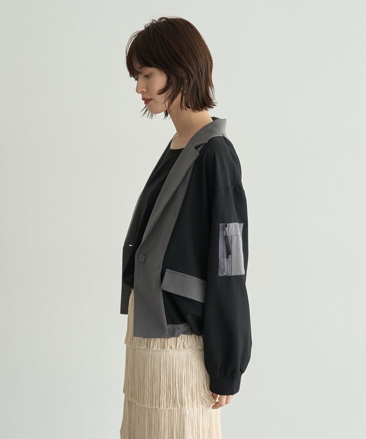 Editt by YECCA VECCA「MA-1風デザインジャケット」|テーラードジャケット|