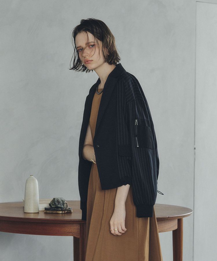 Editt by YECCA VECCA「MA-1風デザインジャケット」|テーラードジャケット|