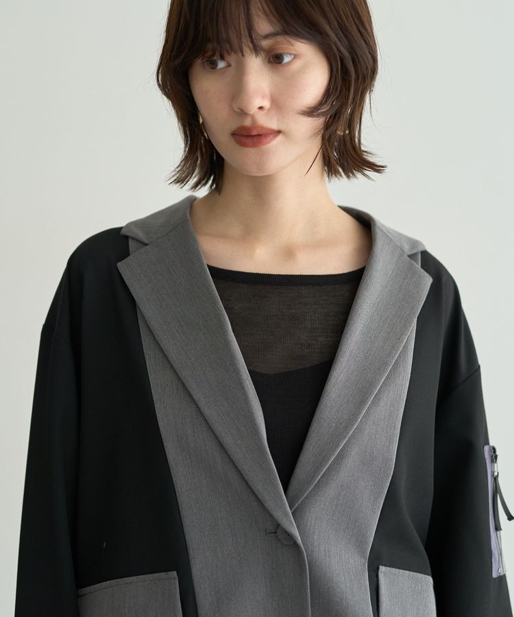 Editt by YECCA VECCA「MA-1風デザインジャケット」|テーラードジャケット|