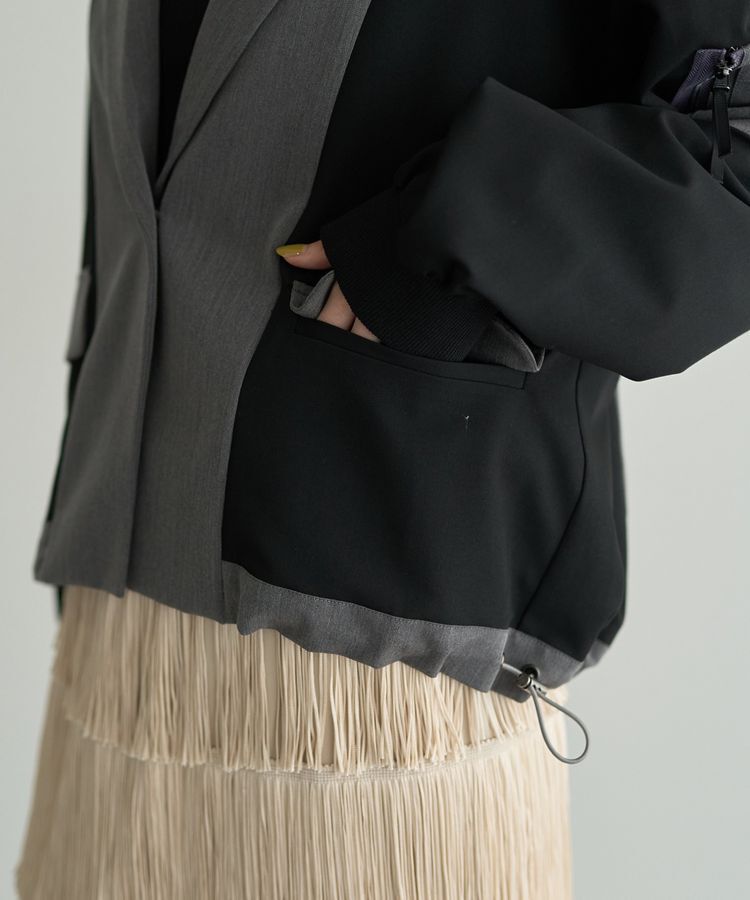 Editt by YECCA VECCA「MA-1風デザインジャケット」|テーラードジャケット|