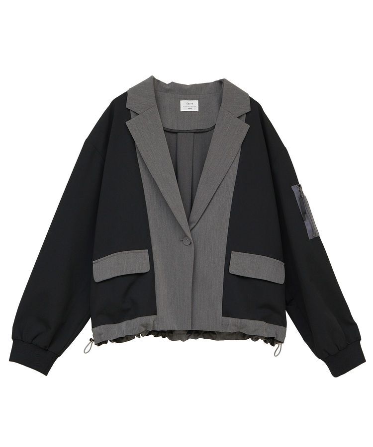 Editt by YECCA VECCA「MA-1風デザインジャケット」|テーラードジャケット|