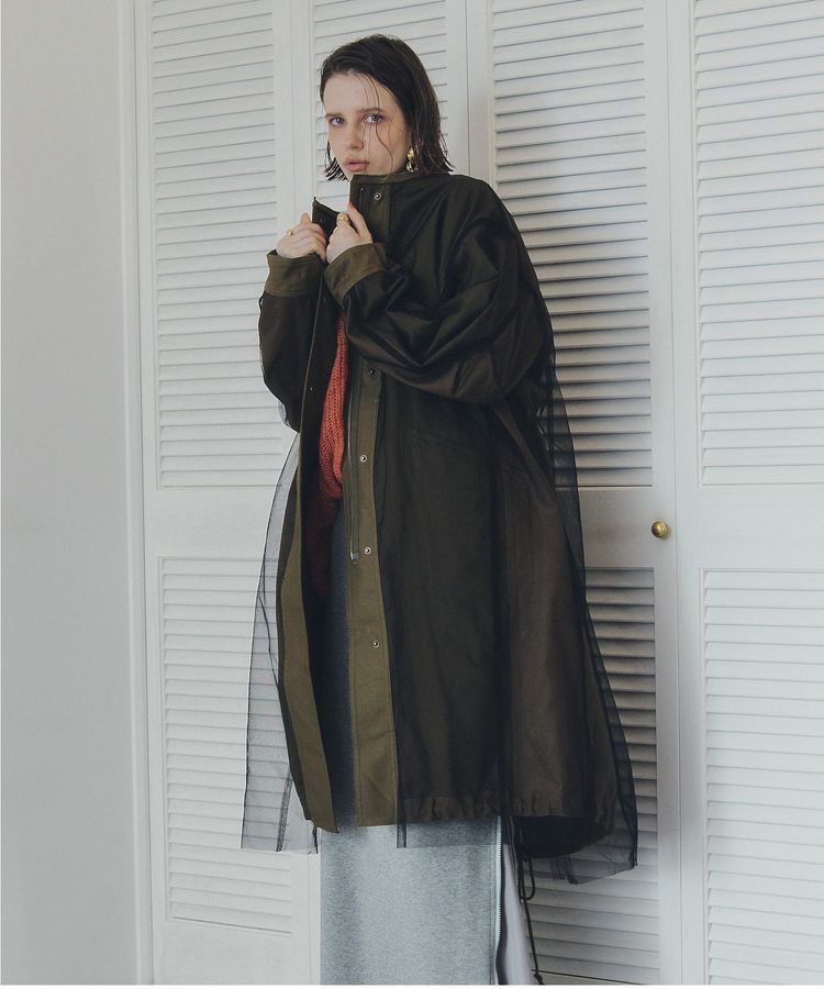 Editt by YECCA VECCA「2wayミリタリーコート」|ノーカラーコート|