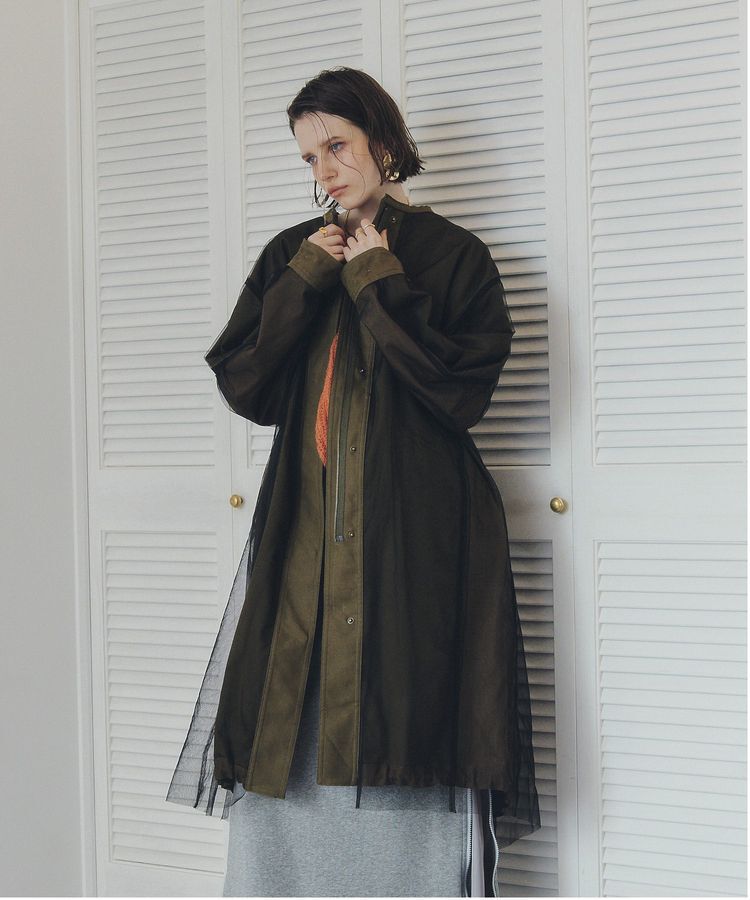 Editt by YECCA VECCA「2wayミリタリーコート」|ノーカラーコート|