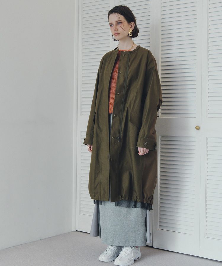 Editt by YECCA VECCA「2wayミリタリーコート」|ノーカラーコート|