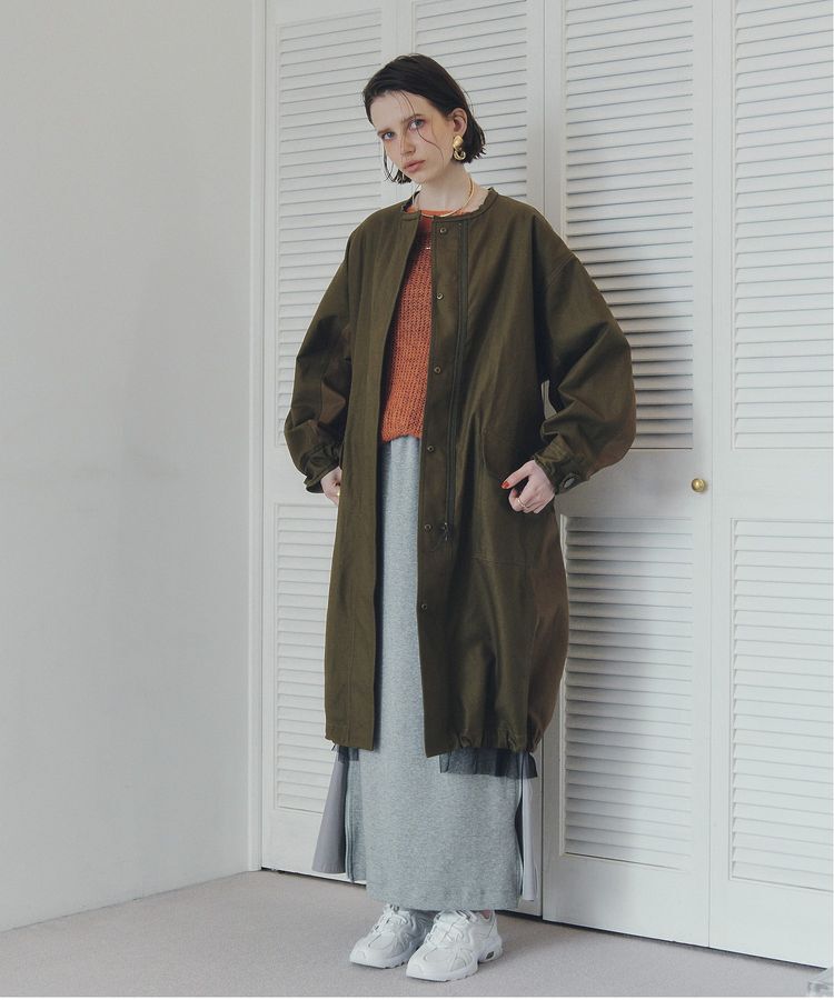 Editt by YECCA VECCA「2wayミリタリーコート」|ノーカラーコート|