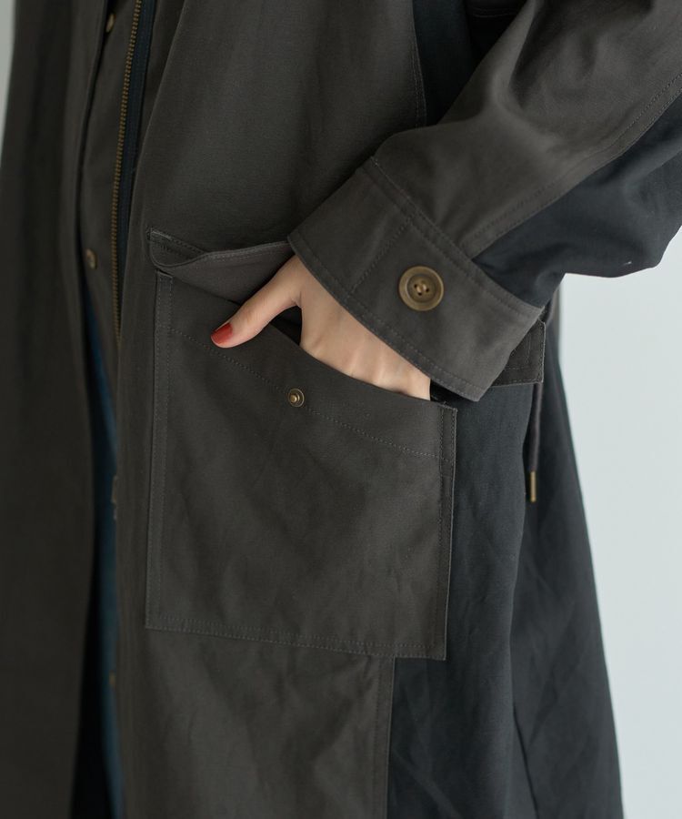 Editt by YECCA VECCA「2wayミリタリーコート」|ノーカラーコート|