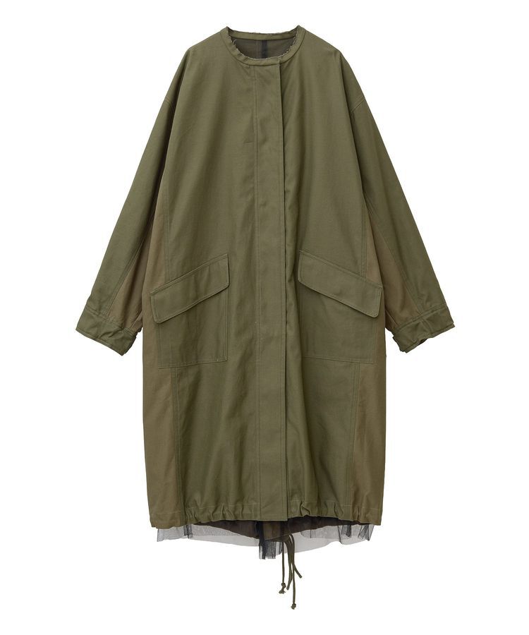 Editt by YECCA VECCA「2wayミリタリーコート」|ノーカラーコート|