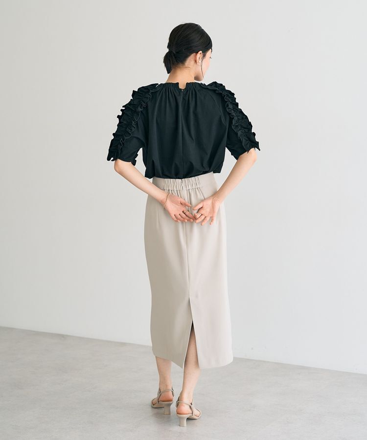 YECCA VECCA「ポケットデザインナロースカート」|タイト|