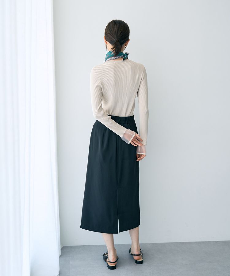 YECCA VECCA「ポケットデザインナロースカート」|タイト|