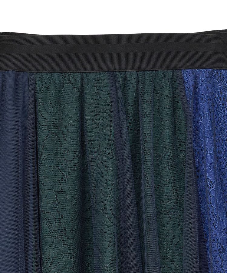 Editt by YECCA VECCA「【archive】レースブロッキングチュールスカート」|フレア|