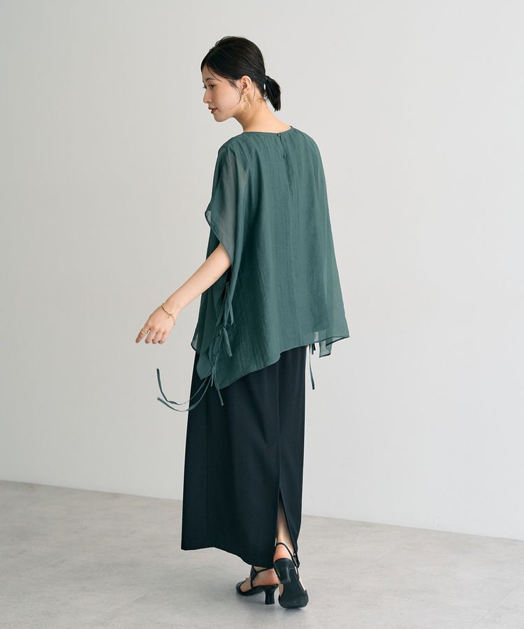 YECCA VECCA「サイドリボンシアーレイヤードプルオーバー」|Tシャツ・カットソー|