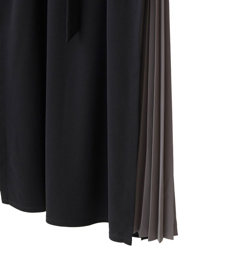 YECCA VECCA「ベルテッドプリーツ切替ワンピース」|ワンピース|