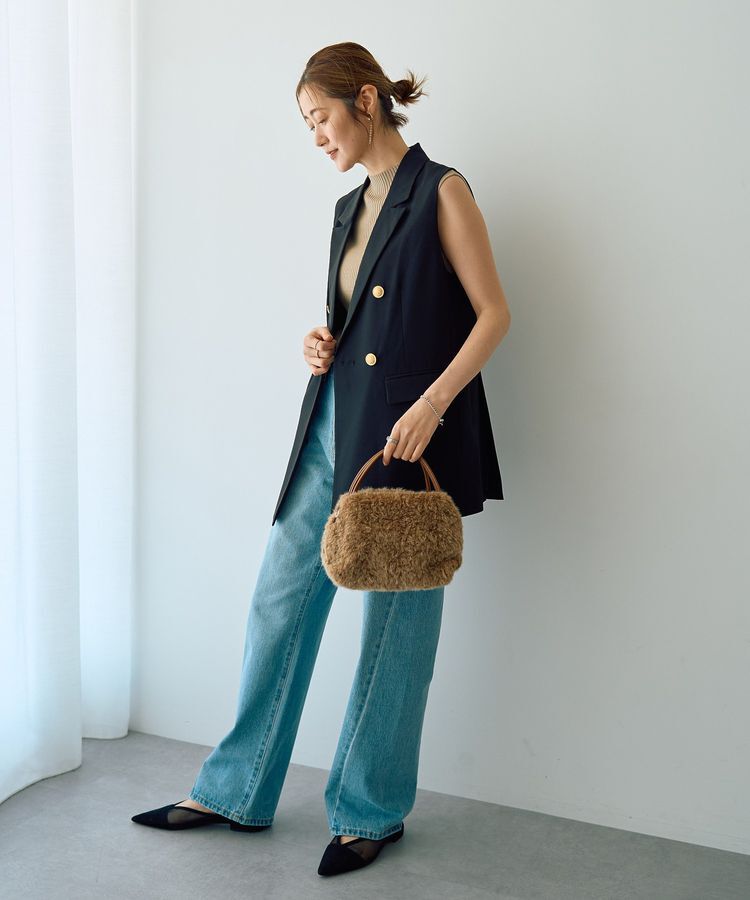 YECCA VECCA「【cache cache】エコファー２wayトート」|ショルダー・メッセンジャー|