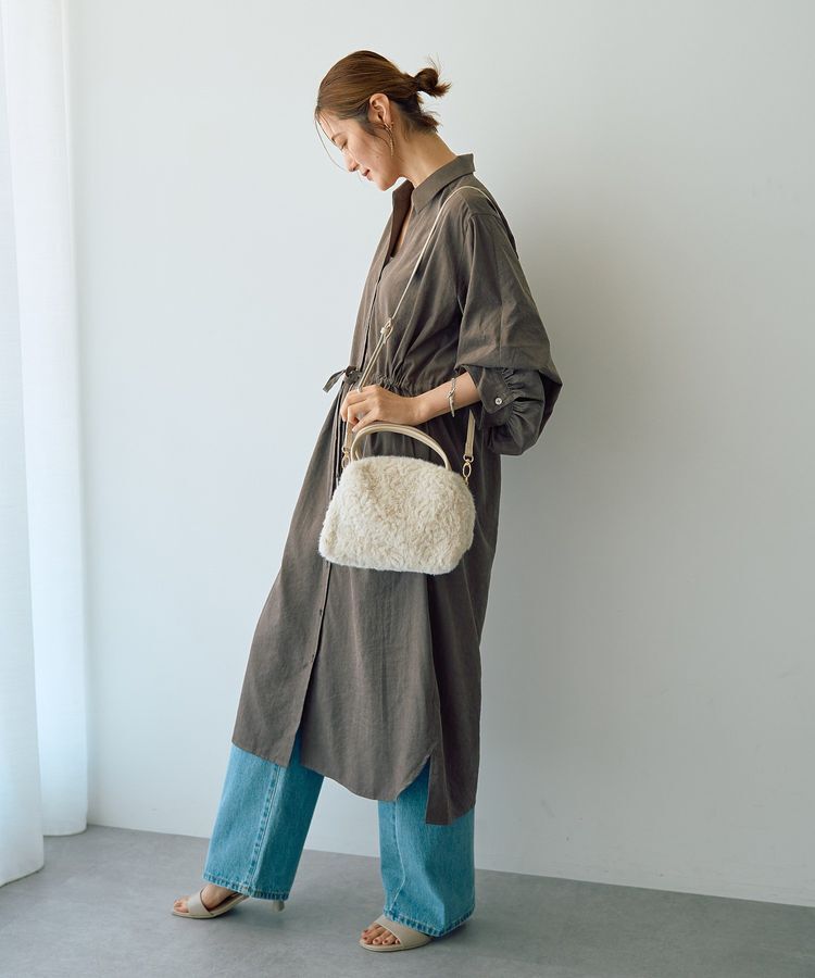 YECCA VECCA「【cache cache】エコファー２wayトート」|ショルダー・メッセンジャー|