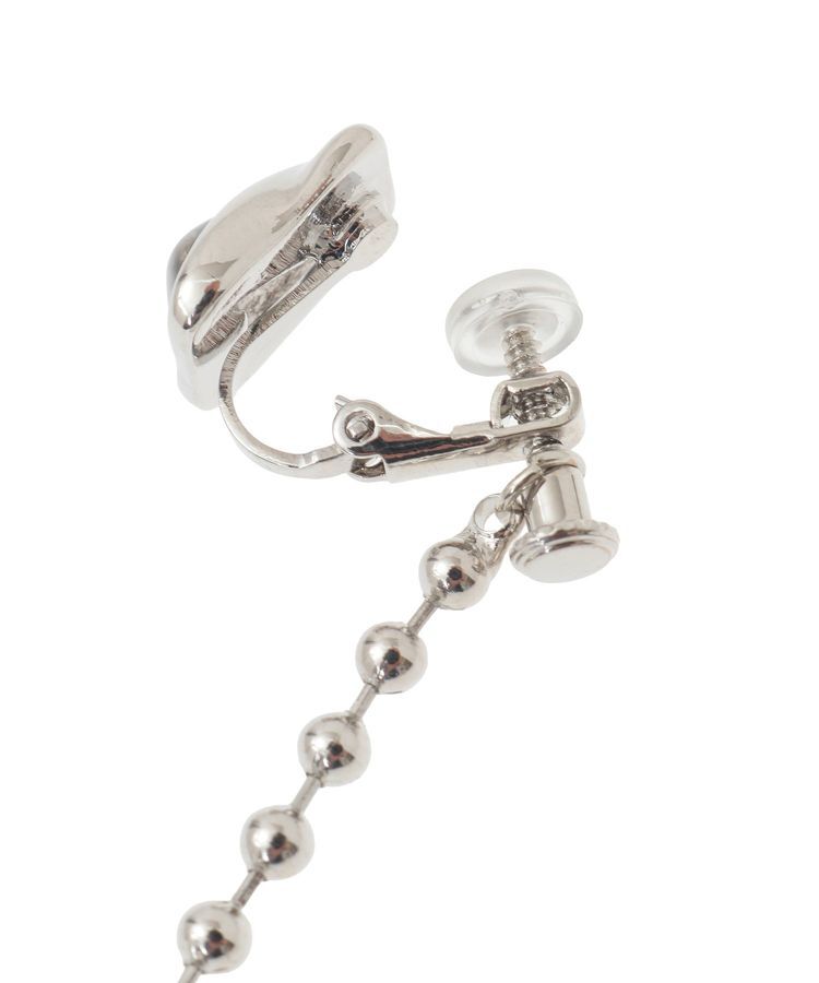 YECCA VECCA「マーブルボールチェーンイヤリング」|イヤリング|