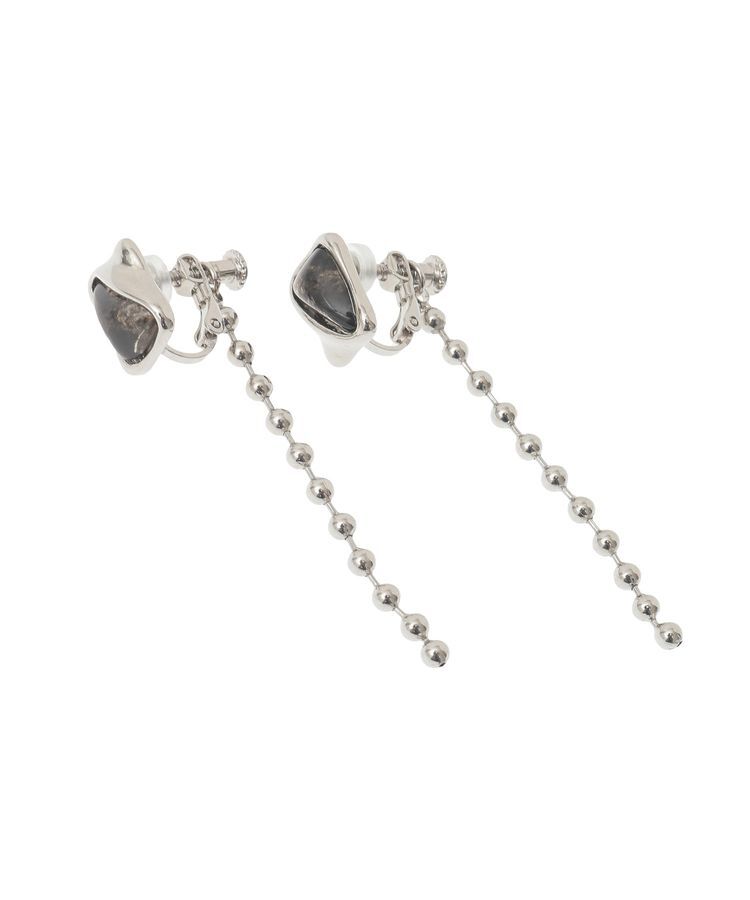 YECCA VECCA「マーブルボールチェーンイヤリング」|イヤリング|