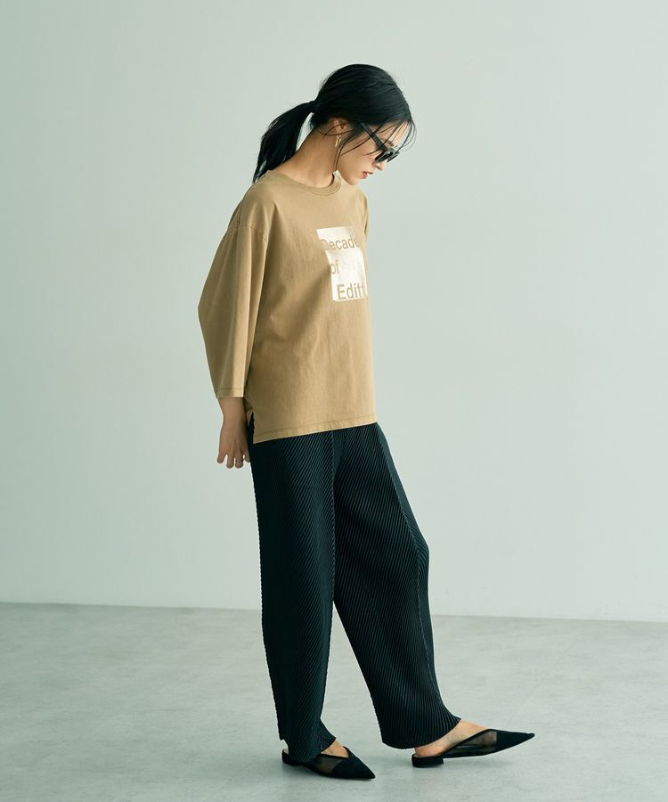 Editt by YECCA VECCA「ヴィンテージ風箔プリントロゴTee」|Tシャツ・カットソー|