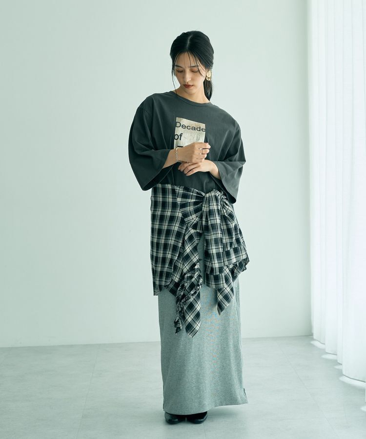 Editt by YECCA VECCA「ヴィンテージ風箔プリントロゴTee」|Tシャツ・カットソー|