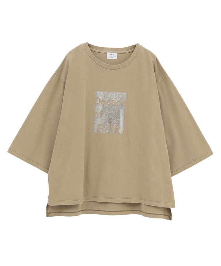 Editt by YECCA VECCA「ヴィンテージ風箔プリントロゴTee」|Tシャツ・カットソー|