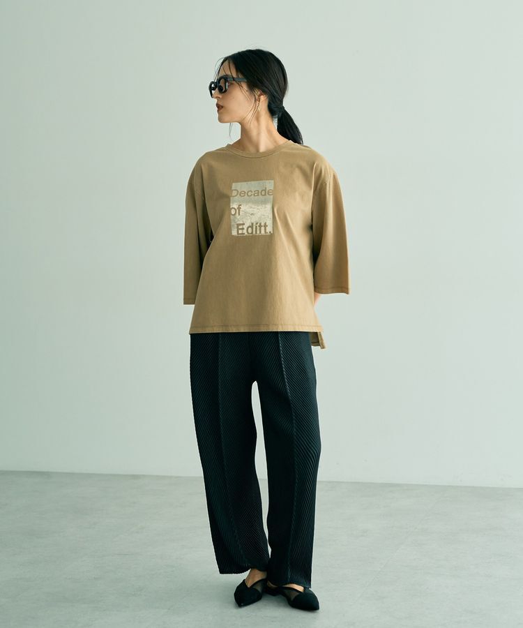 Editt by YECCA VECCA「ヴィンテージ風箔プリントロゴTee」|Tシャツ・カットソー|