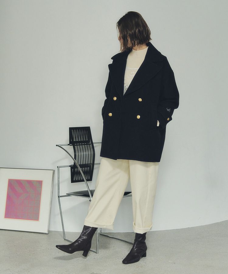 YECCA VECCA「ストレッチツイルワイドストレートパンツ」|その他|