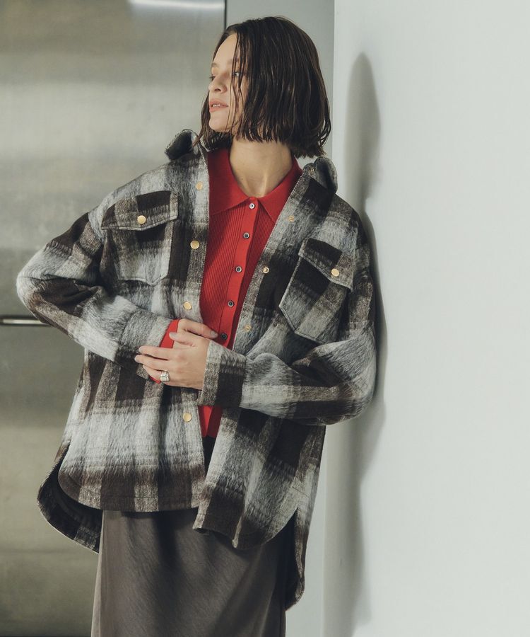 YECCA VECCA「スライバーCPOジャケット」|その他|Brown