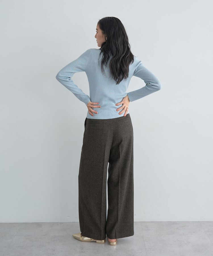 YECCA VECCA「ラメ混ハイネックリブニット」|ニット・セーター|