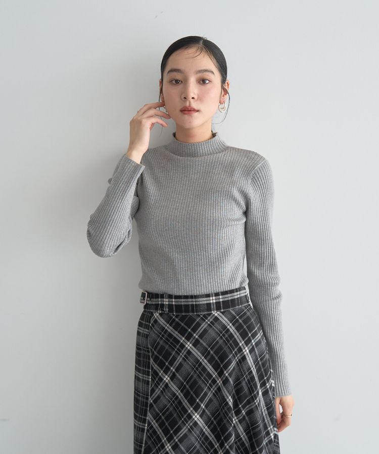 YECCA VECCA「ラメ混ハイネックリブニット」|ニット・セーター|