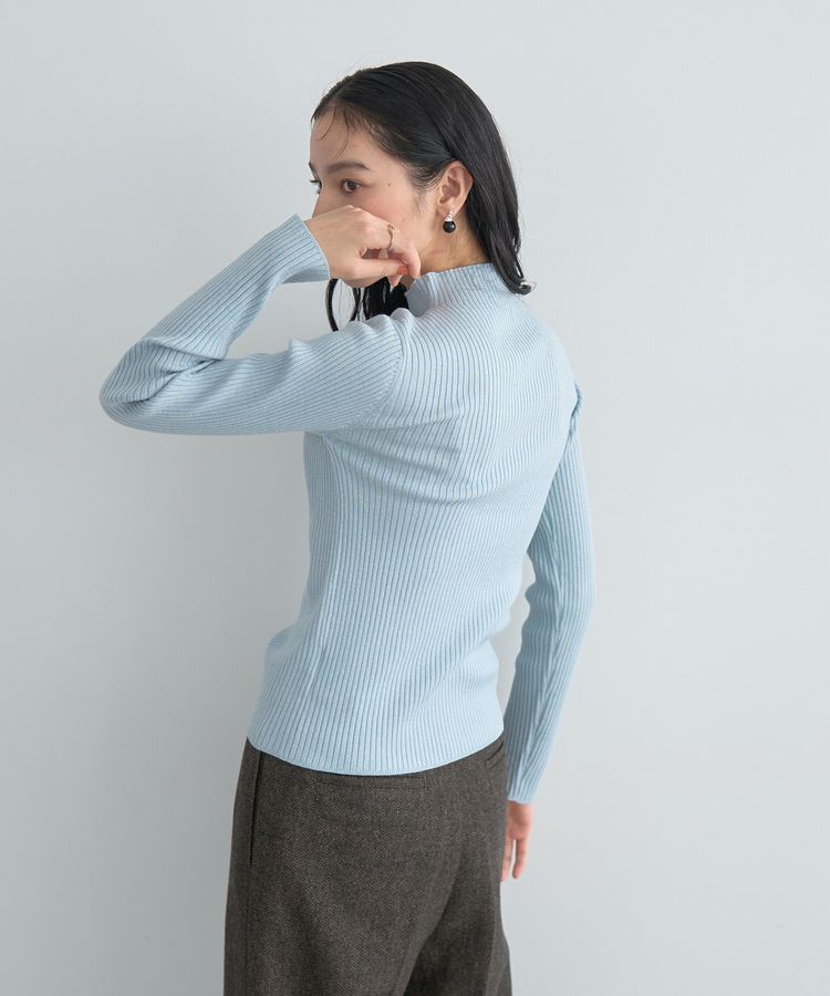 YECCA VECCA「ラメ混ハイネックリブニット」|ニット・セーター|