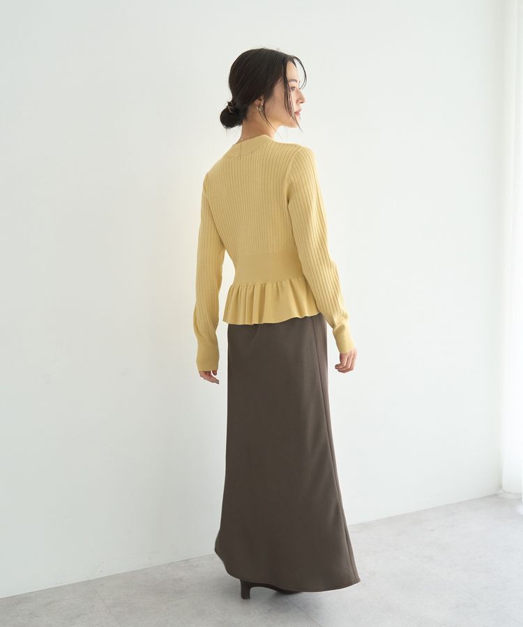 YECCA VECCA「金釦ペプラムニット」|ニット・セーター|