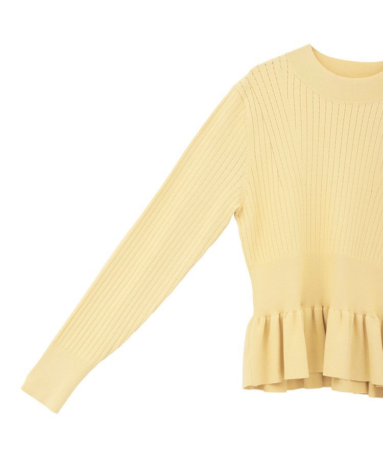 YECCA VECCA「金釦ペプラムニット」|ニット・セーター|