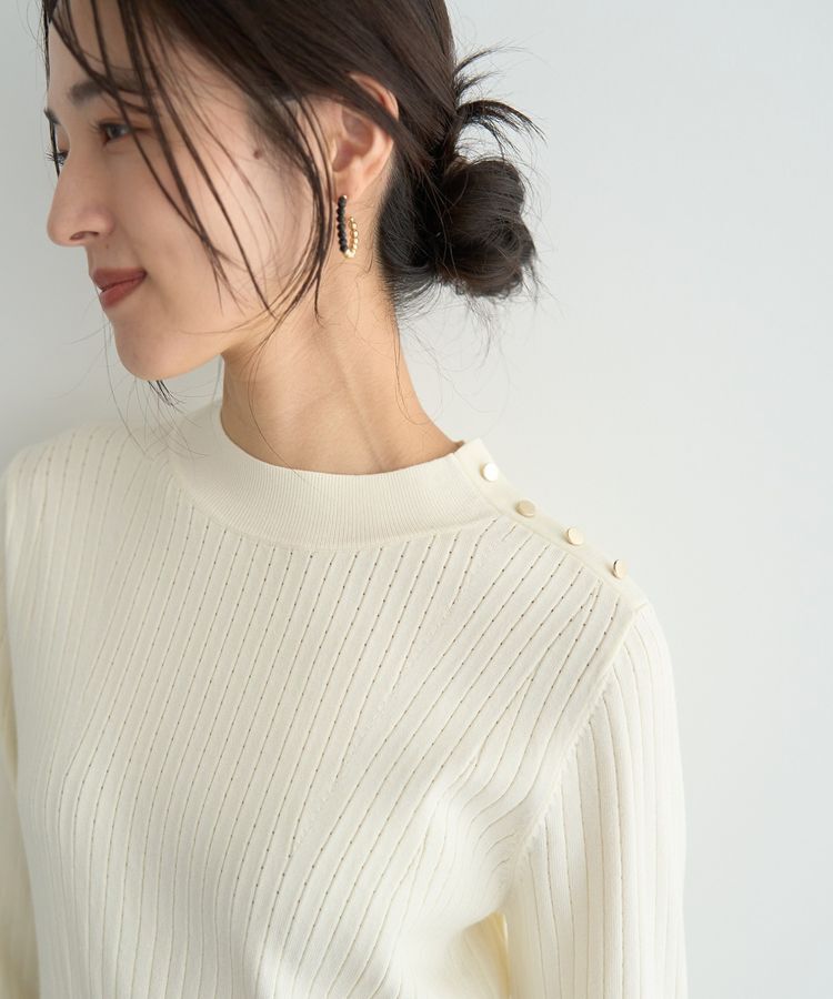 YECCA VECCA「金釦ペプラムニット」|ニット・セーター|